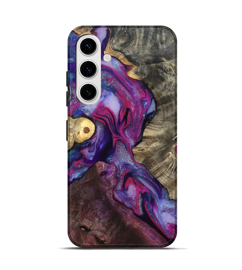 Galaxy S25 Wood Live Edge Phone Case - Eduardo (Purple, 819980)