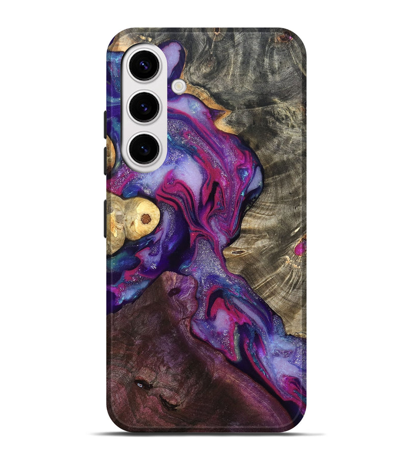 Galaxy S25 Plus Wood Live Edge Phone Case - Eduardo (Purple, 819980)