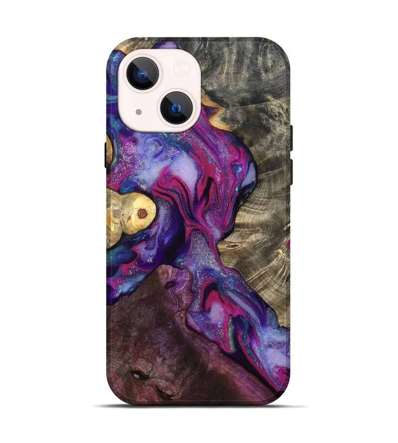 iPhone 13 Wood Live Edge Phone Case - Eduardo (Purple, 819980)