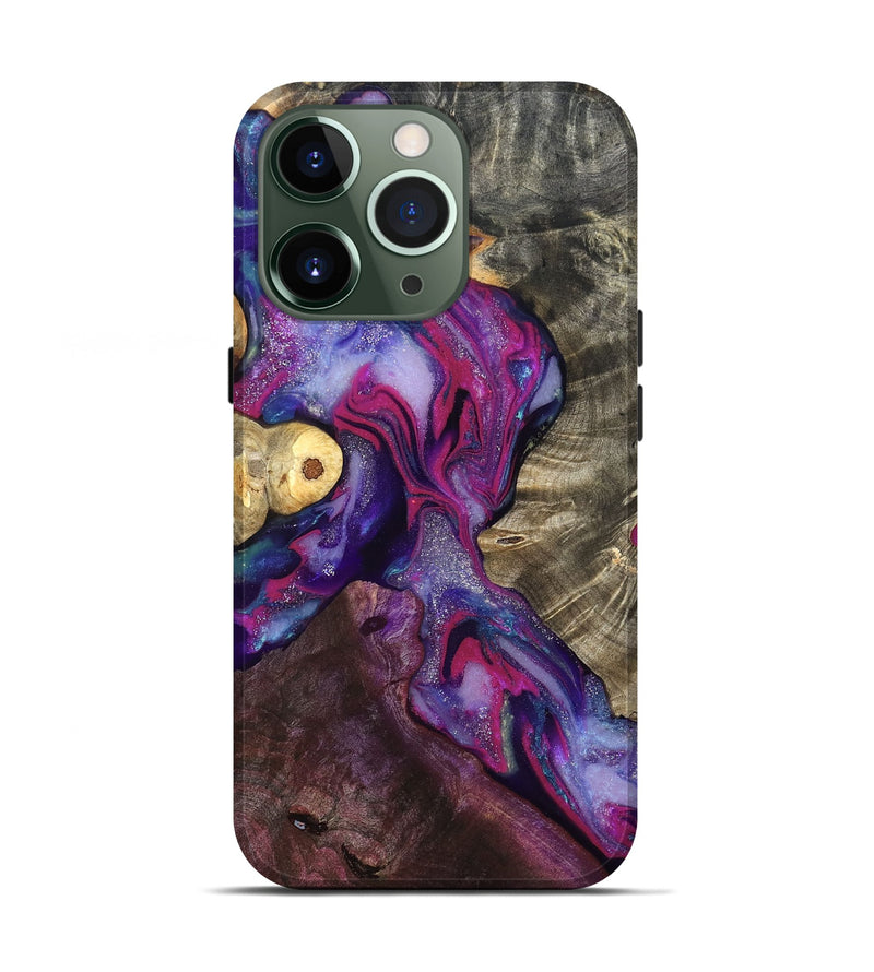 iPhone 13 Pro Wood Live Edge Phone Case - Eduardo (Purple, 819980)