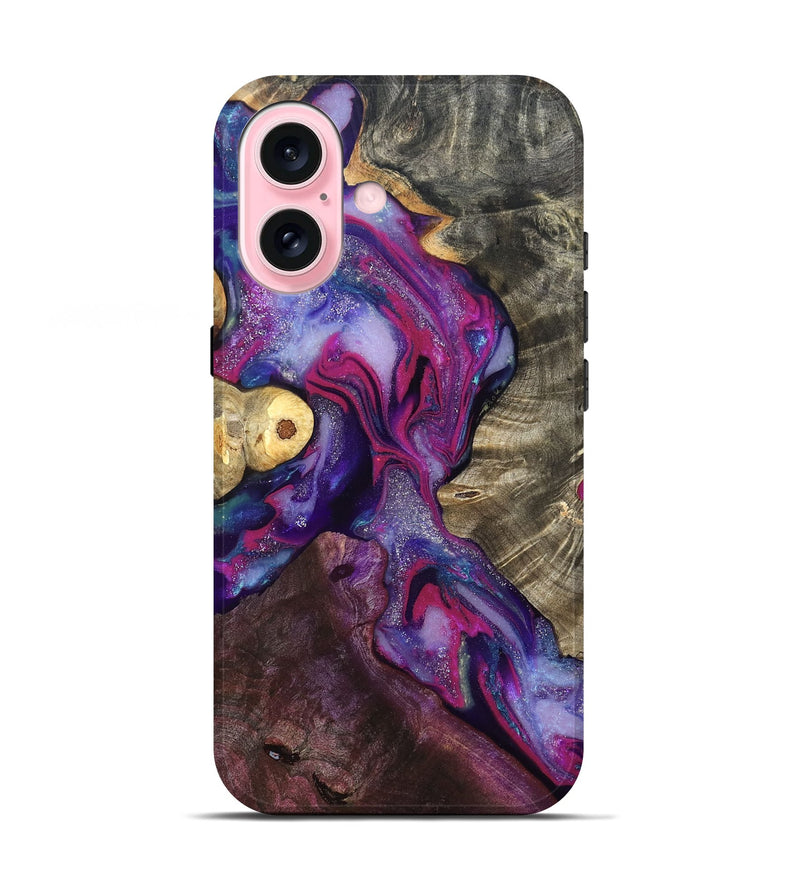 iPhone 17 Wood Live Edge Phone Case - Eduardo (Purple, 819980)