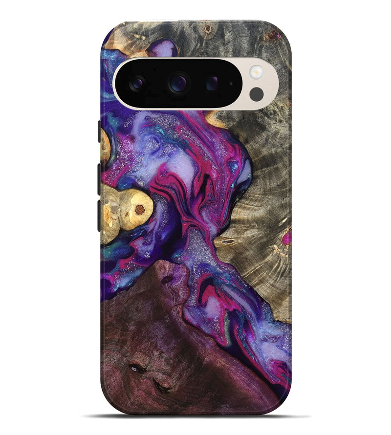 Pixel 10 Pro XL Wood Live Edge Phone Case - Eduardo (Purple, 819980)