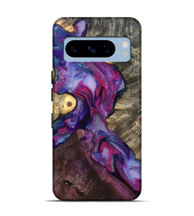 Pixel 8 Pro Wood Live Edge Phone Case - Eduardo (Purple, 819980)
