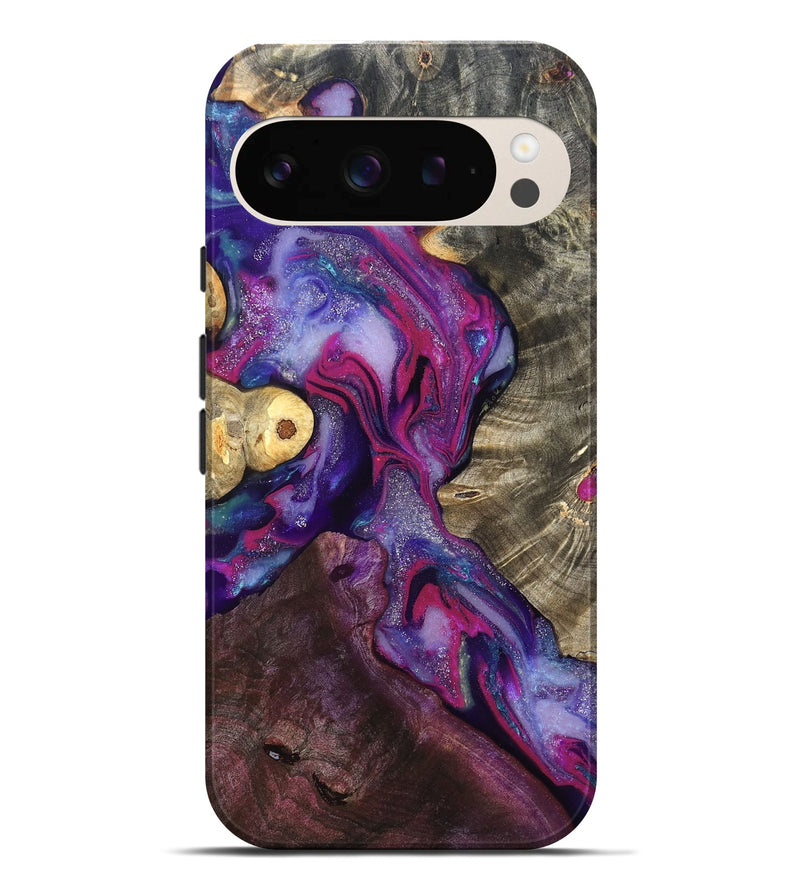 Pixel 9 Pro XL Wood Live Edge Phone Case - Eduardo (Purple, 819980)