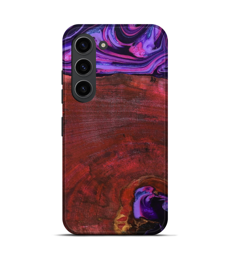 Galaxy S23 Wood Live Edge Phone Case - Teo (Red, 819982)