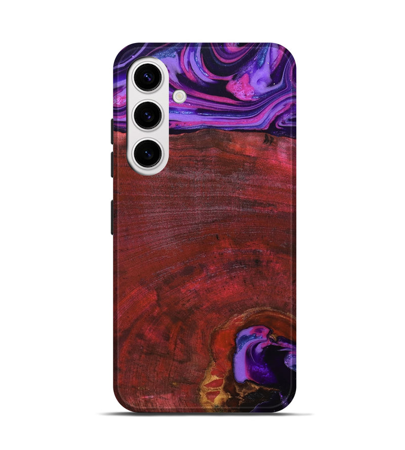 Galaxy S25 Wood Live Edge Phone Case - Teo (Red, 819982)