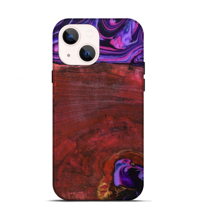 iPhone 13 Wood Live Edge Phone Case - Teo (Red, 819982)