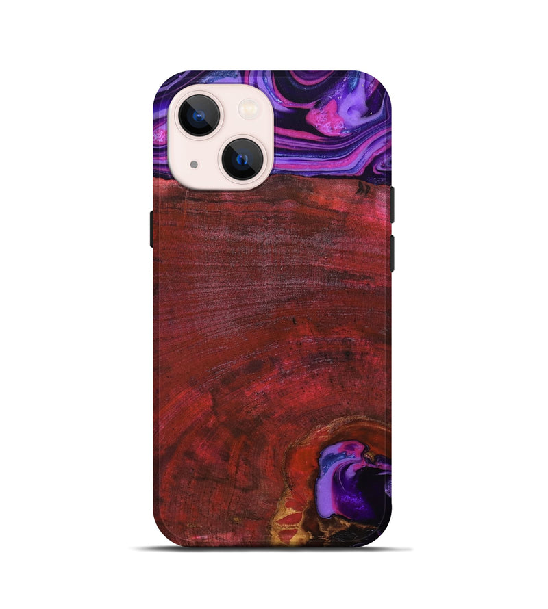 iPhone 13 mini Wood Live Edge Phone Case - Teo (Red, 819982)