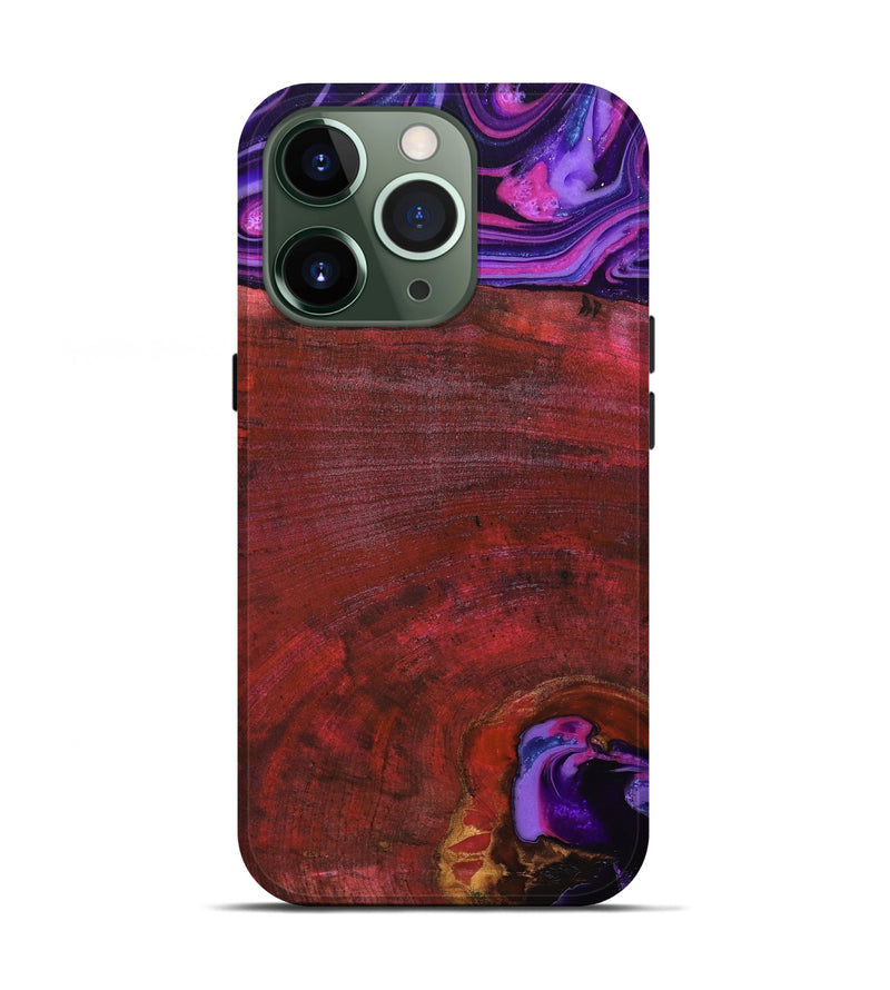 iPhone 13 Pro Wood Live Edge Phone Case - Teo (Red, 819982)