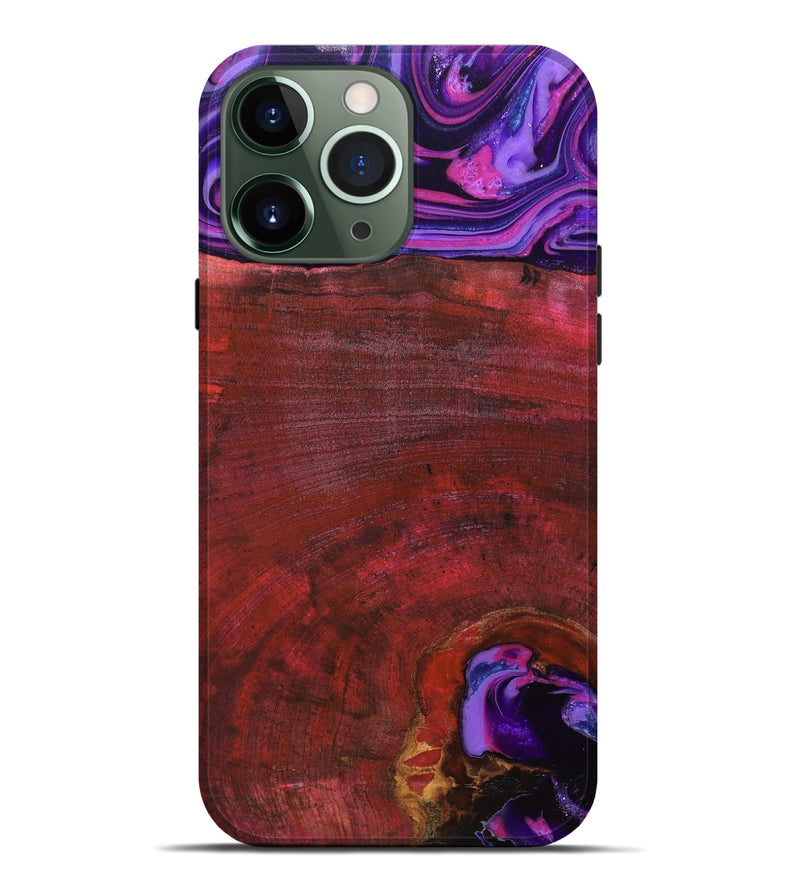 iPhone 13 Pro Max Wood Live Edge Phone Case - Teo (Red, 819982)