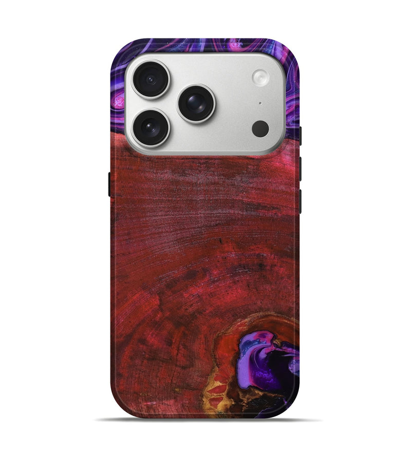 iPhone 17 Pro Wood Live Edge Phone Case - Teo (Red, 819982)