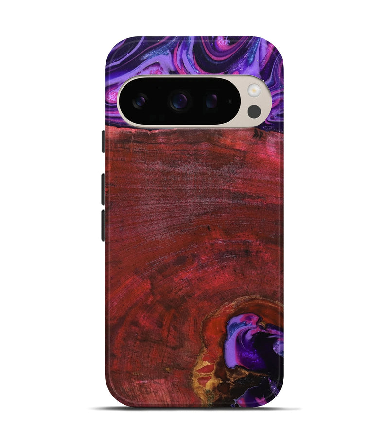 Pixel 10 Pro Wood Live Edge Phone Case - Teo (Red, 819982)