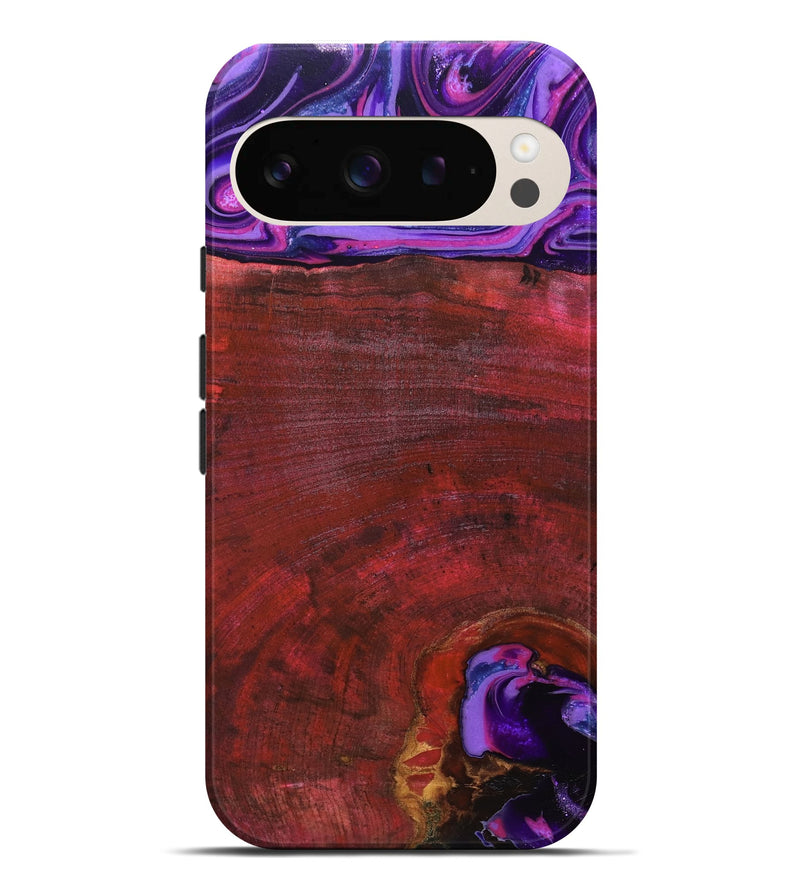 Pixel 9 Pro XL Wood Live Edge Phone Case - Teo (Red, 819982)