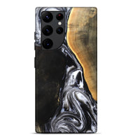 Galaxy S22 Ultra Wood Live Edge Phone Case - Chelsea (Black & White, 819983)
