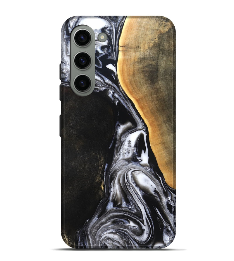 Galaxy S23 Plus Wood Live Edge Phone Case - Chelsea (Black & White, 819983)