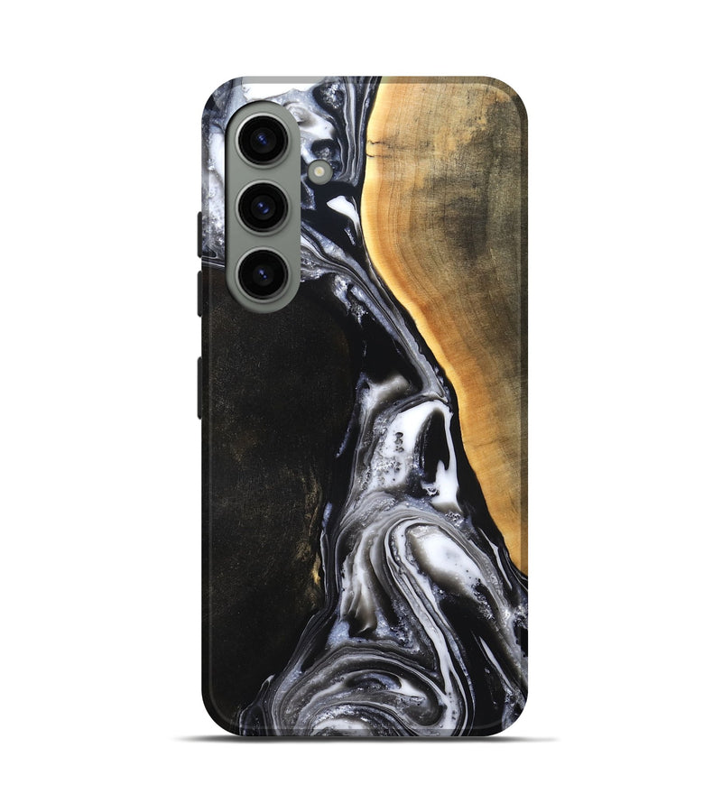 Galaxy S24 Wood Live Edge Phone Case - Chelsea (Black & White, 819983)
