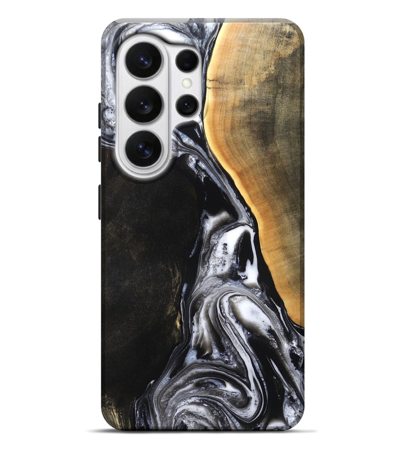 Galaxy S26 Ultra Wood Live Edge Phone Case - Chelsea (Black & White, 819983)