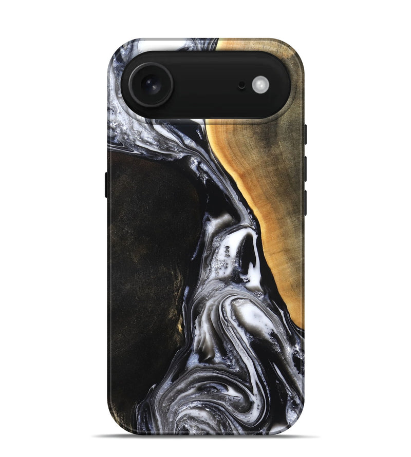 iPhone 17 Air Wood Live Edge Phone Case - Chelsea (Black & White, 819983)