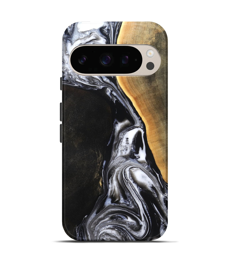 Pixel 10 Wood Live Edge Phone Case - Chelsea (Black & White, 819983)