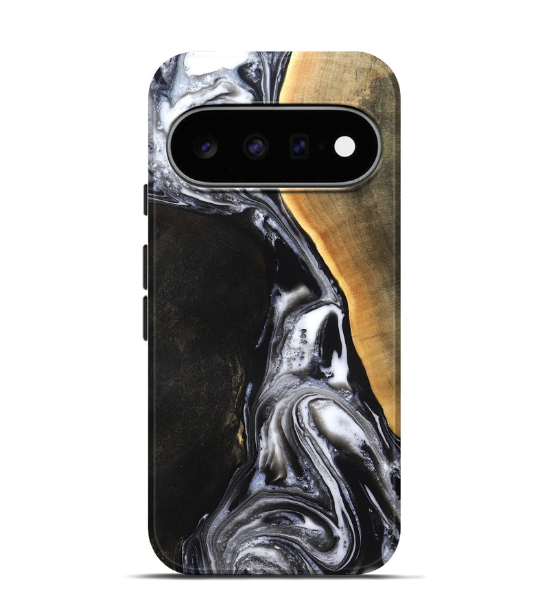 Pixel 11 Pro Wood Live Edge Phone Case - Chelsea (Black & White, 819983)