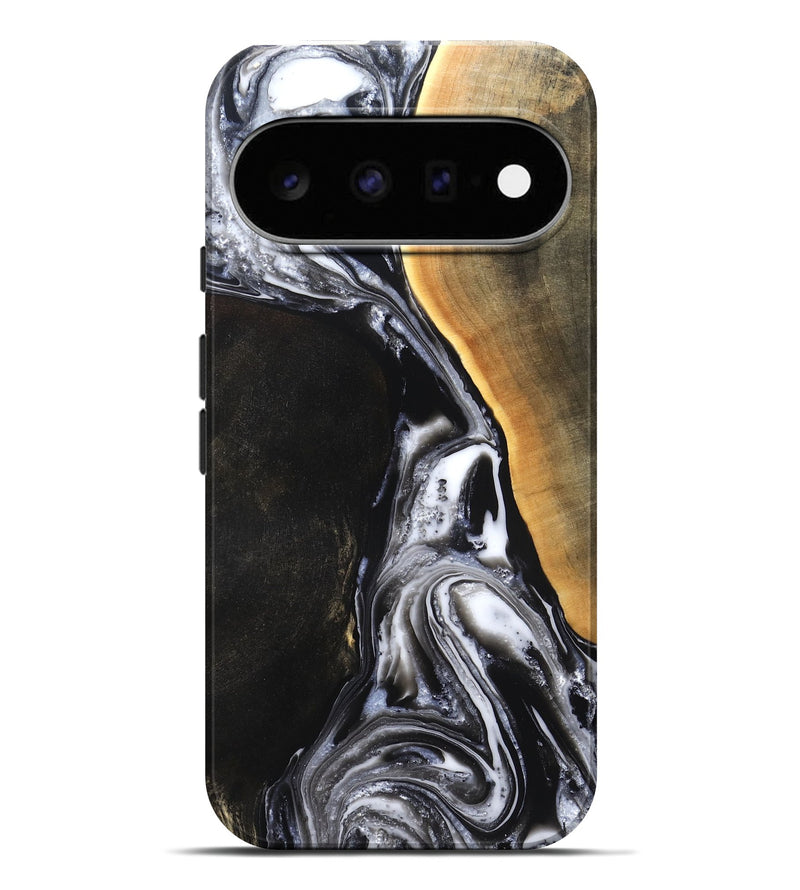 Pixel 11 Pro XL Wood Live Edge Phone Case - Chelsea (Black & White, 819983)