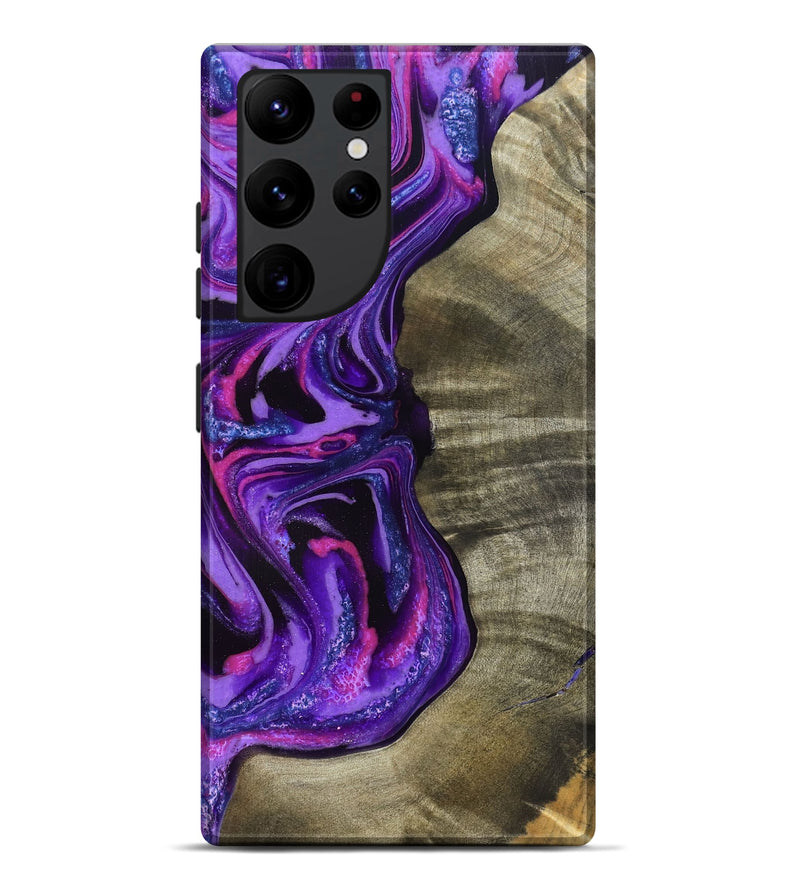 Galaxy S22 Ultra Wood Live Edge Phone Case - Chyna (Purple, 819984)
