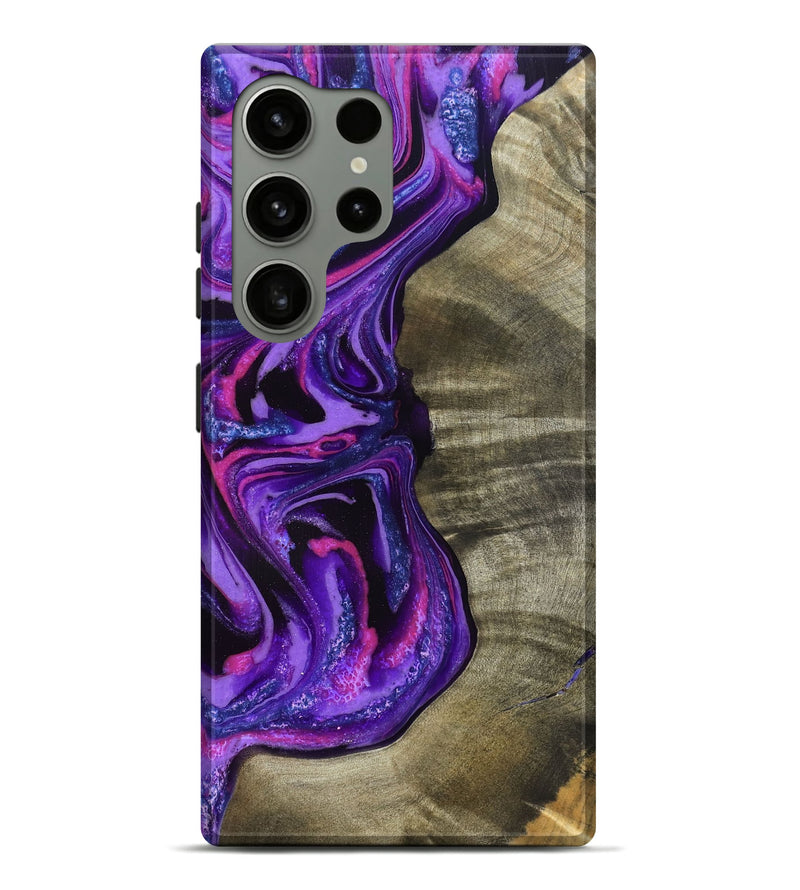 Galaxy S24 Ultra Wood Live Edge Phone Case - Chyna (Purple, 819984)