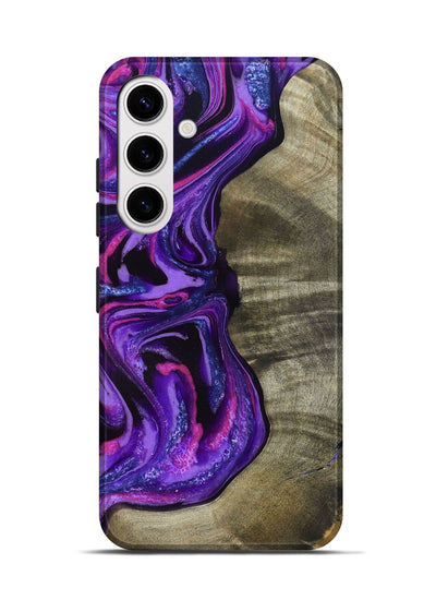 Galaxy S25 Wood Live Edge Phone Case - Chyna (Purple, 819984)