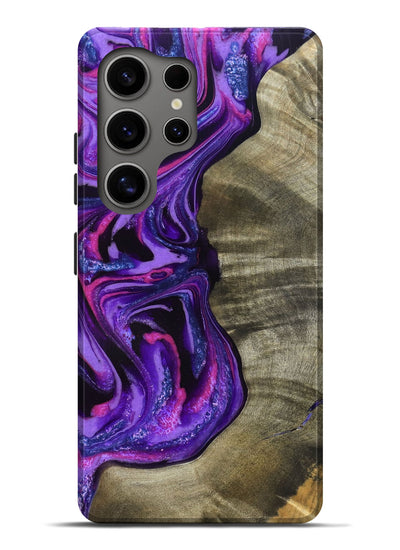 Galaxy S25 Ultra Wood Live Edge Phone Case - Chyna (Purple, 819984)