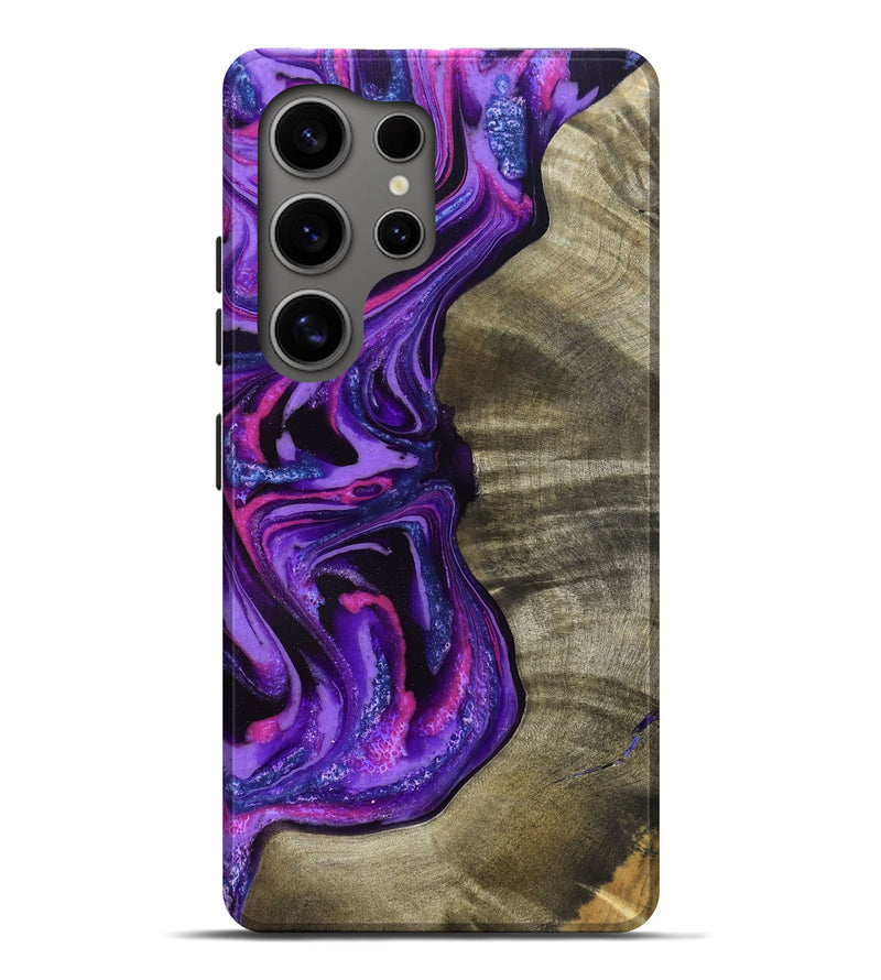 Galaxy S25 Ultra Wood Live Edge Phone Case - Chyna (Purple, 819984)