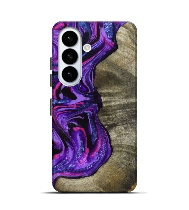 Galaxy S26 Wood Live Edge Phone Case - Chyna (Purple, 819984)