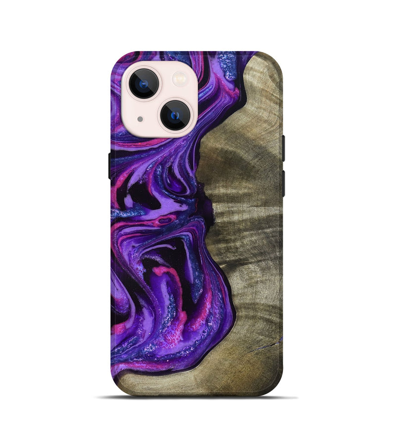 iPhone 13 mini Wood Live Edge Phone Case - Chyna (Purple, 819984)