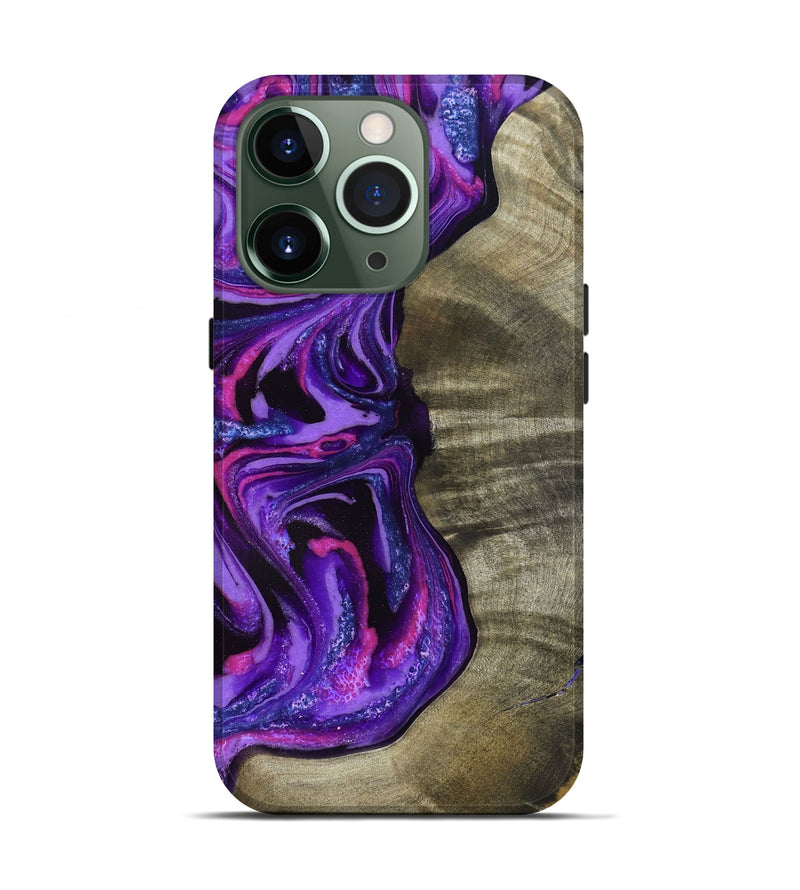 iPhone 13 Pro Wood Live Edge Phone Case - Chyna (Purple, 819984)