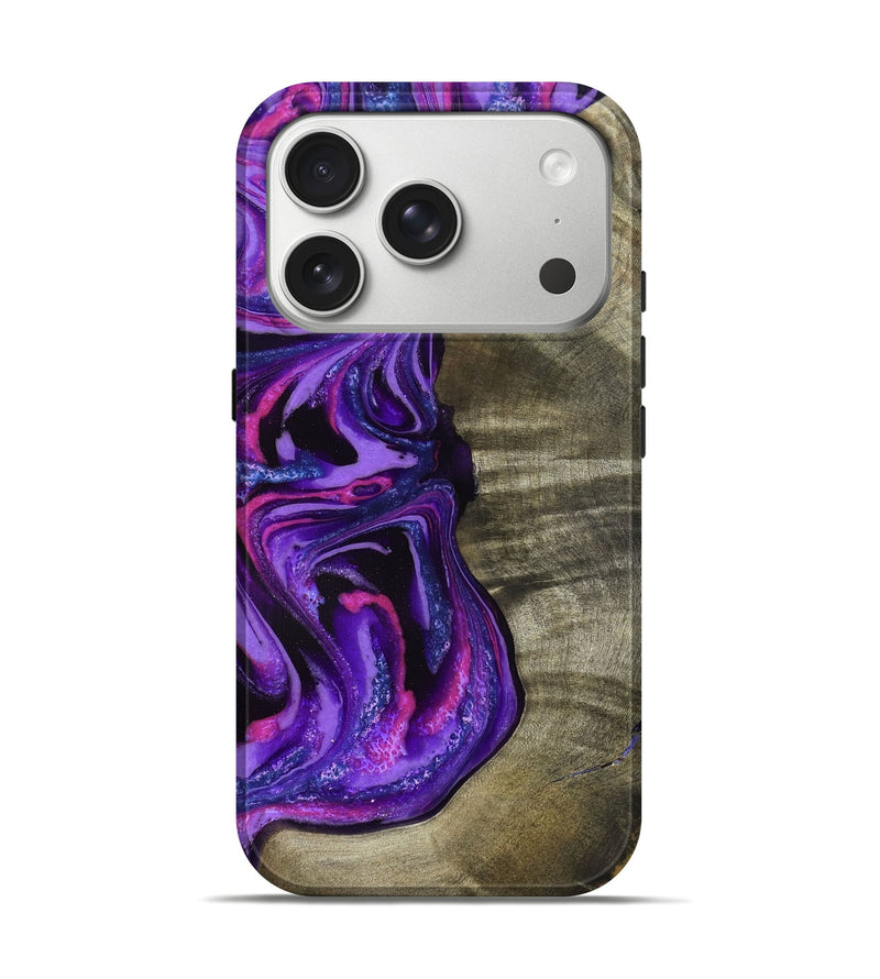 iPhone 17 Pro Wood Live Edge Phone Case - Chyna (Purple, 819984)