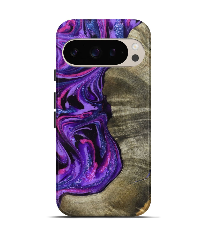 Pixel 9 Pro Wood Live Edge Phone Case - Chyna (Purple, 819984)