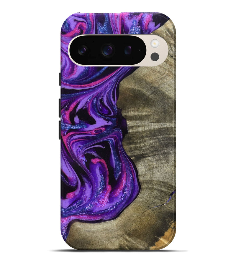 Pixel 9 Pro XL Wood Live Edge Phone Case - Chyna (Purple, 819984)