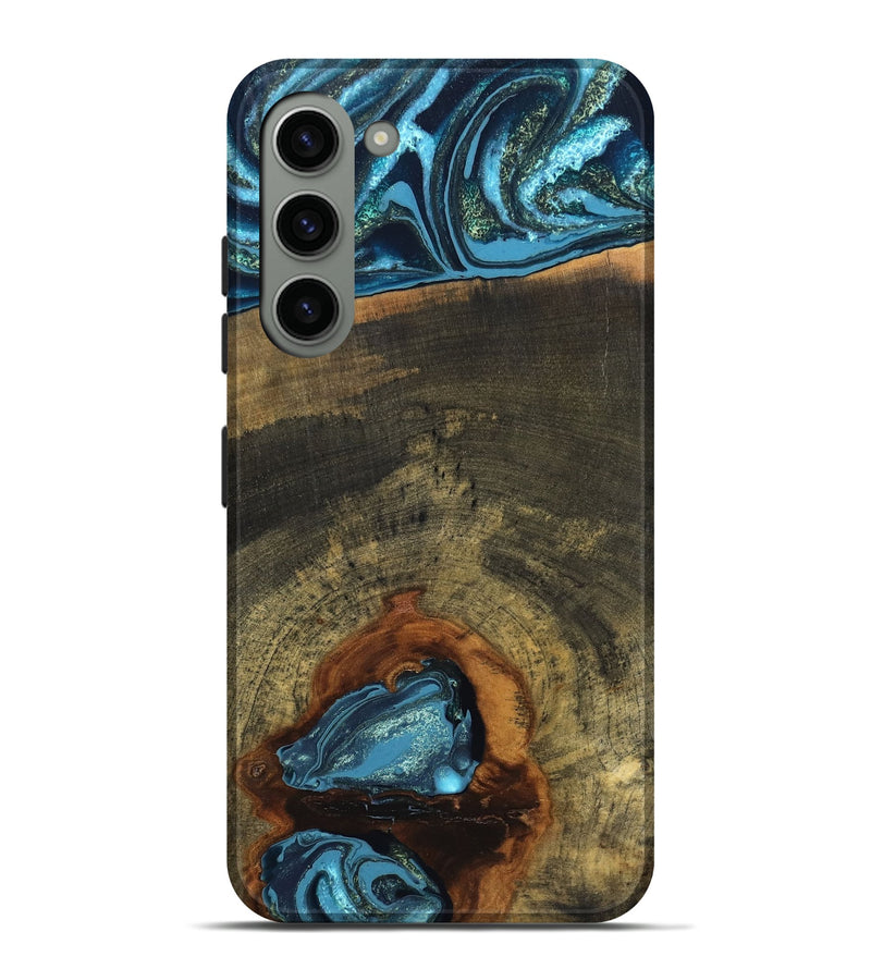 Galaxy S23 Plus Wood Live Edge Phone Case - Cole (Teal & Gold, 819988)