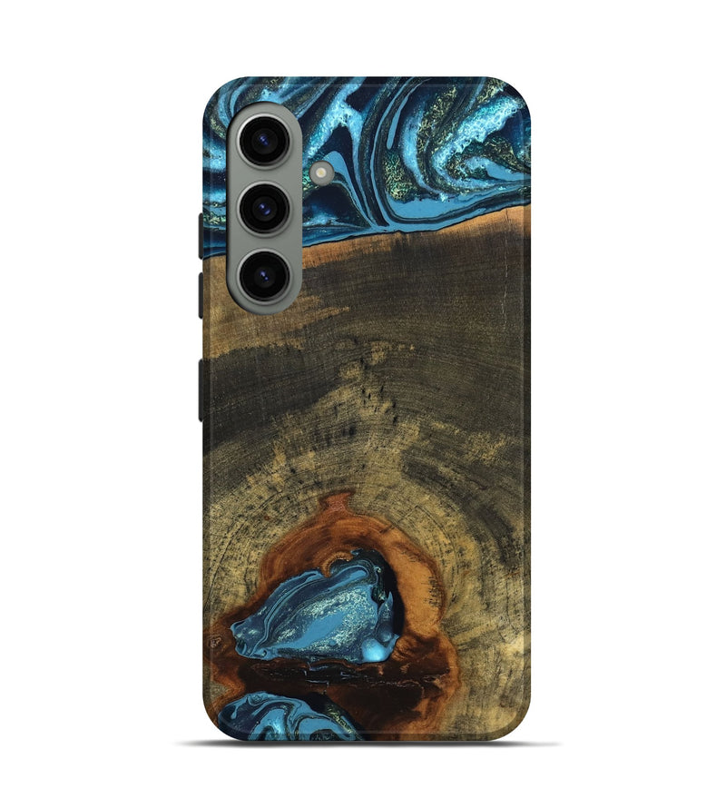 Galaxy S24 Wood Live Edge Phone Case - Cole (Teal & Gold, 819988)