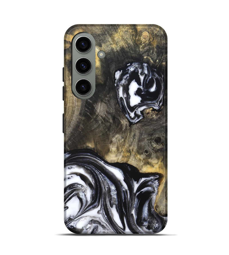 Galaxy S24 Wood Live Edge Phone Case - Tory (Black & White, 819989)