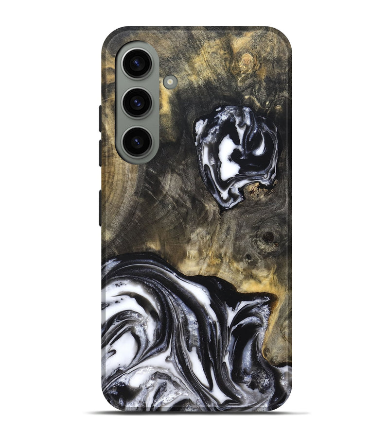 Galaxy S24 Plus Wood Live Edge Phone Case - Tory (Black & White, 819989)