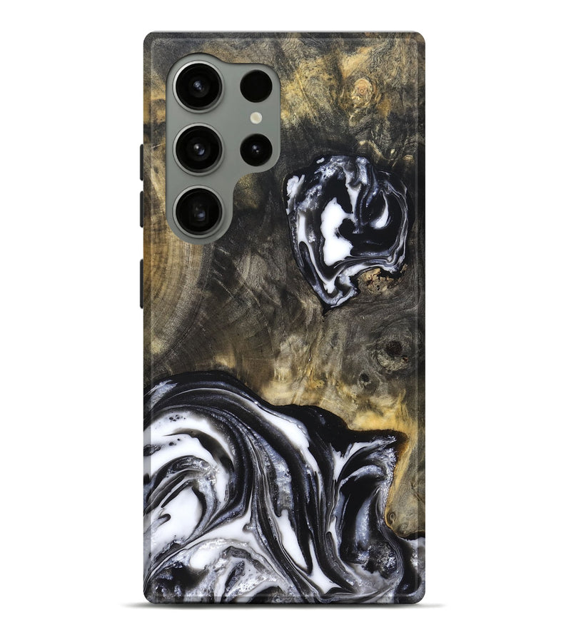 Galaxy S24 Ultra Wood Live Edge Phone Case - Tory (Black & White, 819989)