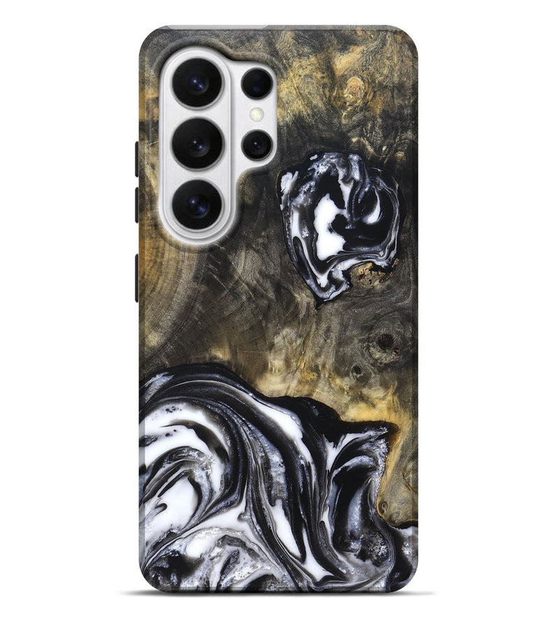 Galaxy S26 Ultra Wood Live Edge Phone Case - Tory (Black & White, 819989)