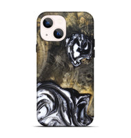 iPhone 14 Wood Live Edge Phone Case - Tory (Black & White, 819989)