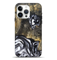 iPhone 15 Pro Max Wood Live Edge Phone Case - Tory (Black & White, 819989)