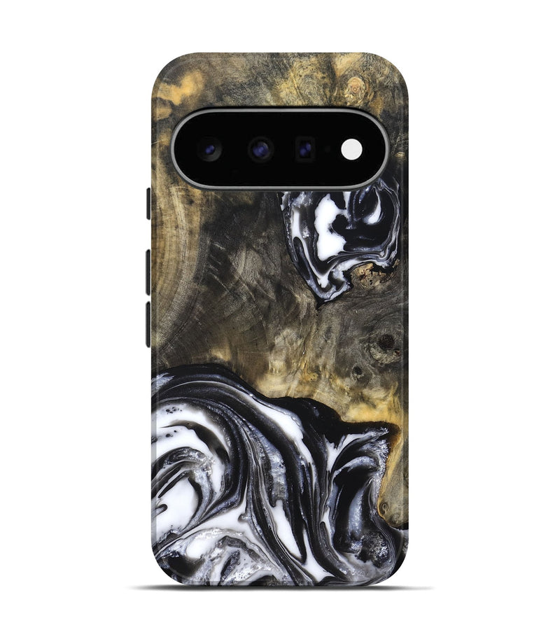 Pixel 11 Wood Live Edge Phone Case - Tory (Black & White, 819989)