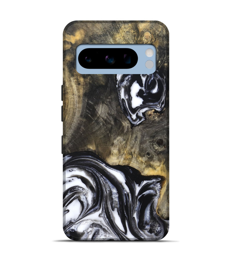 Pixel 8 Pro Wood Live Edge Phone Case - Tory (Black & White, 819989)
