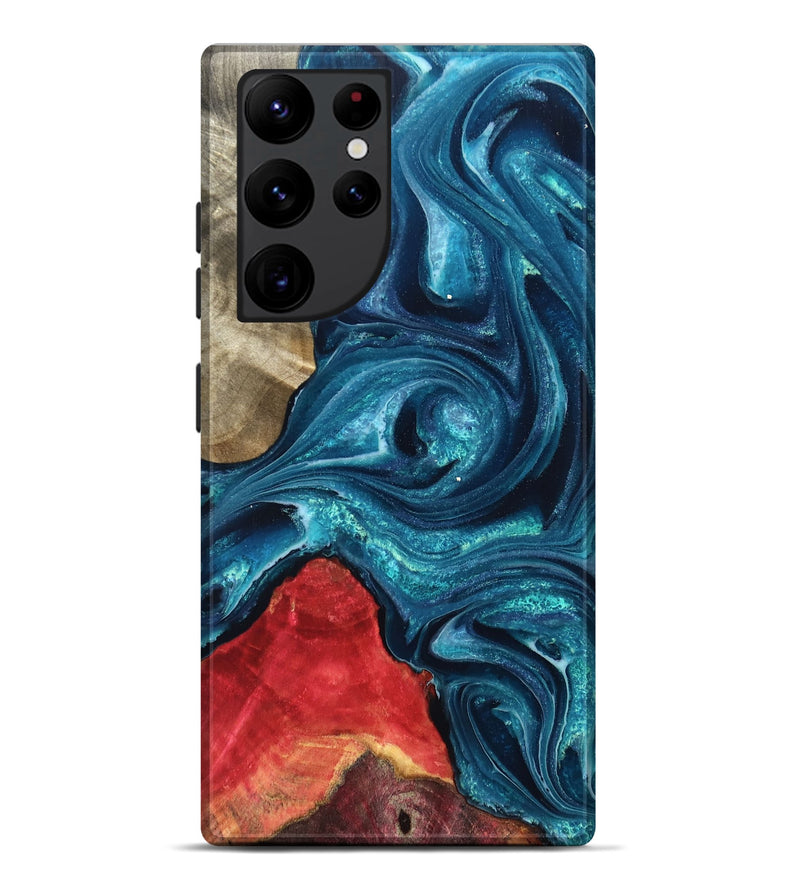 Galaxy S22 Ultra Wood Live Edge Phone Case - Easton (Blue, 819990)