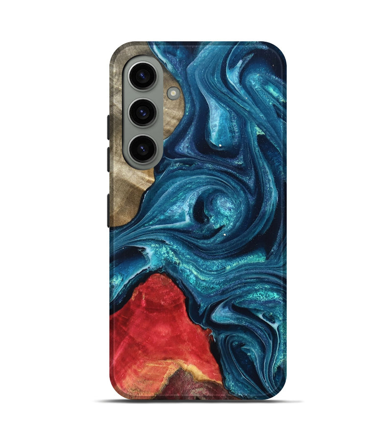 Galaxy S24 Wood Live Edge Phone Case - Easton (Blue, 819990)