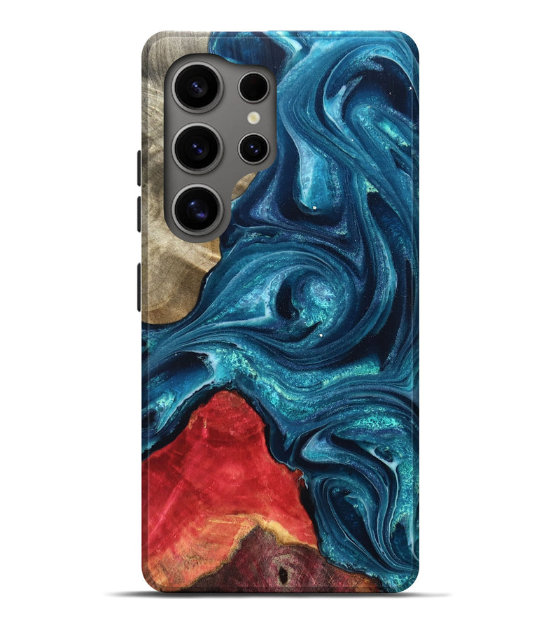 Galaxy S25 Ultra Wood Live Edge Phone Case - Easton (Blue, 819990)