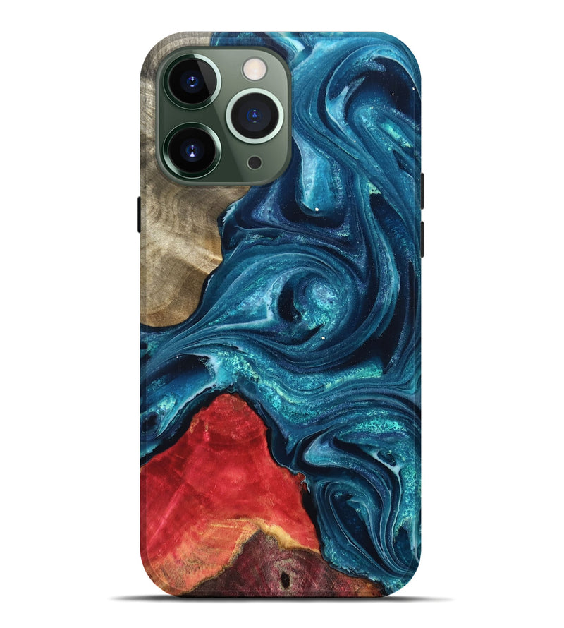 iPhone 13 Pro Max Wood Live Edge Phone Case - Easton (Blue, 819990)